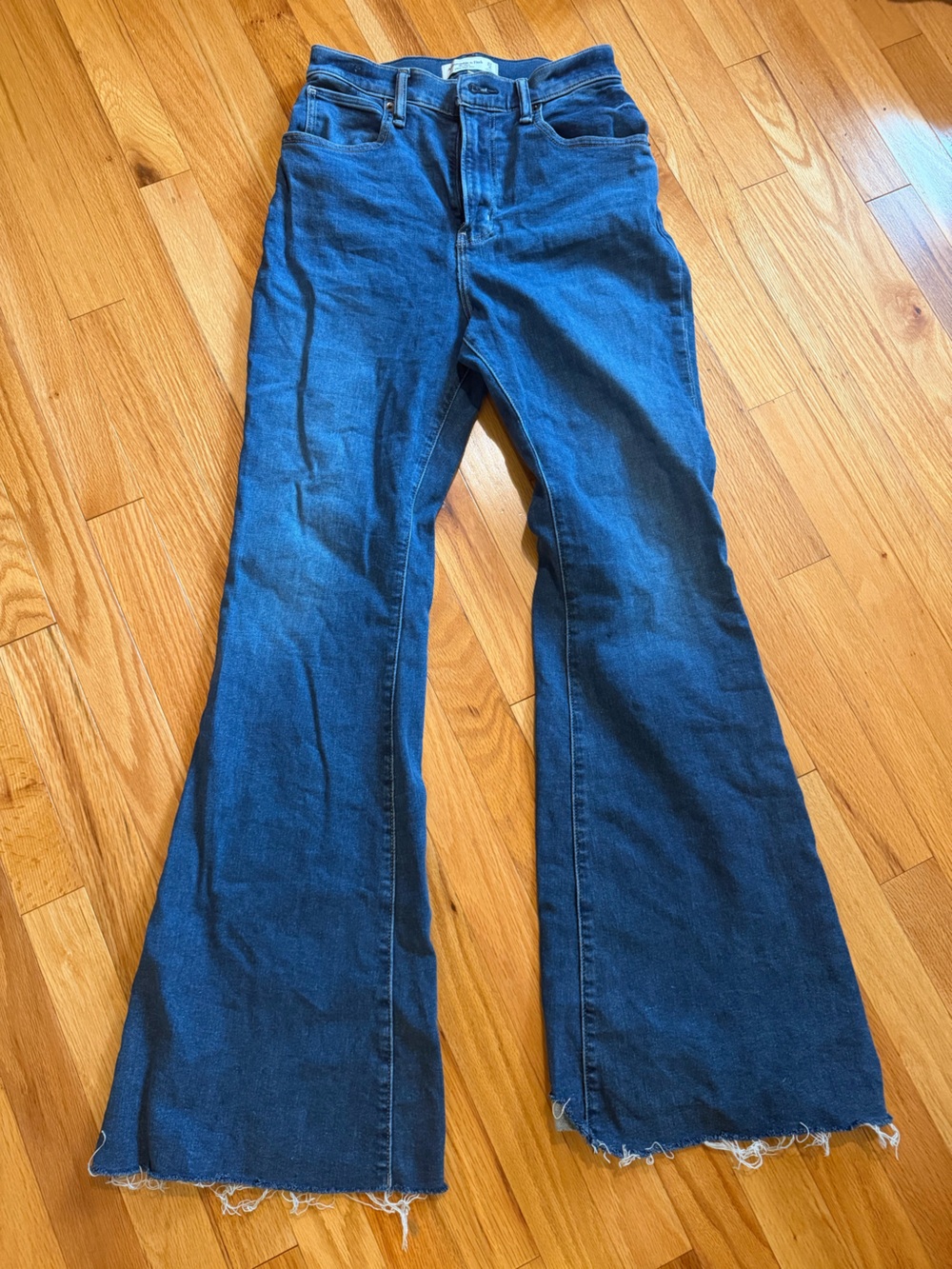 Abercrombie curve love ultra high rise flare jean